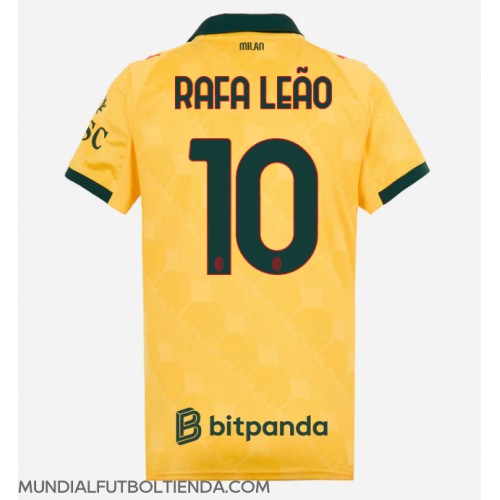 Camiseta AC Milan Rafael Leao #10 Tercera Equipación Replica 2025-26 para mujer mangas cortas